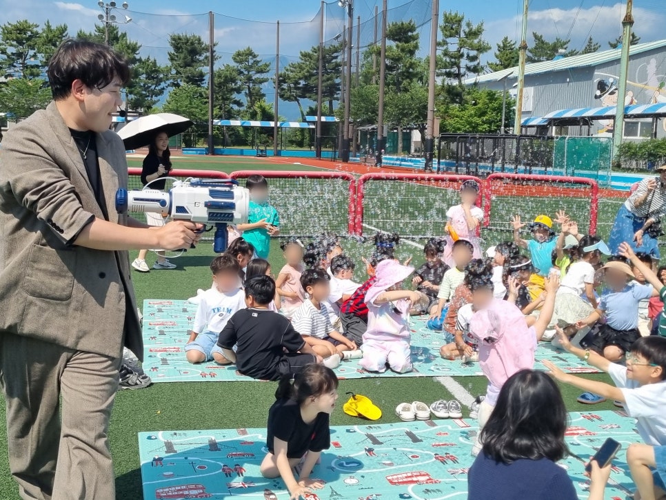 유치원 어린이공연 후기, 속초 운동장 매직버블쇼