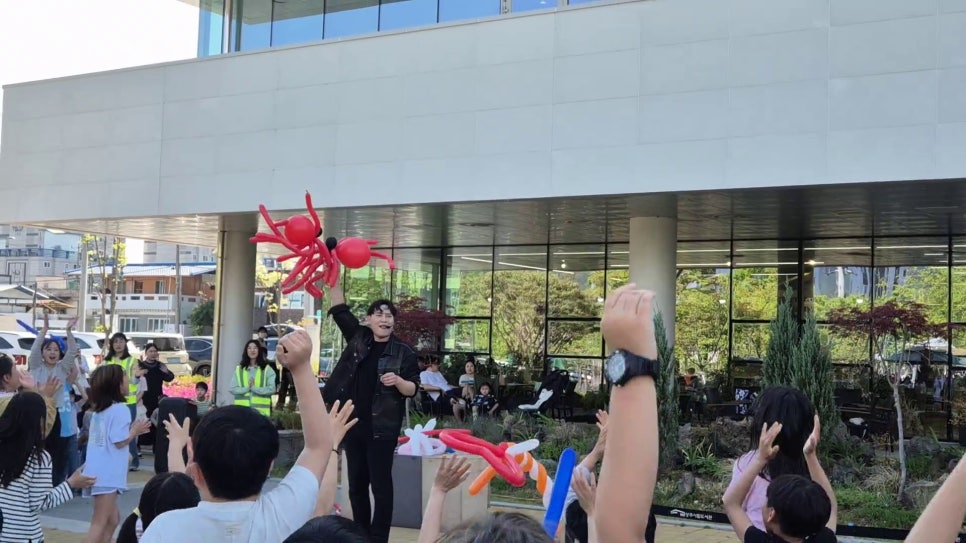 도서관 행사 공연 후기, 상주 야외 벌룬버블 매직쇼
